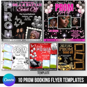 Prom Booking Flyer Canva Template, Prom Special Flyer, Homecoming Flyer, Book Now Appointments, Beauty, Lashes, Make up, Nail