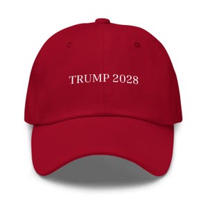 Trump 2028 Embroidery Hat, Political Gift, Political Enthusiasts FDT Hat, Embroidered Democrat Gift, Baseball Cap, USA Flag Trump 2028 HAT