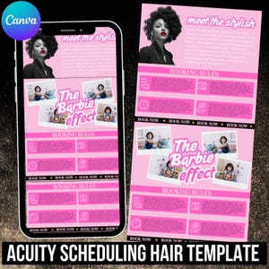 Pink Acuity Scheduling Hair Stylist, Website Scheduling, Lash Tech Acuity Template, Lash Site, Pink Acuity Template, Esthetician Website