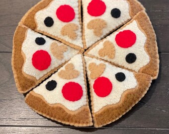 Pizza Pretend Play Felt Food - Pepperoni - Supreme