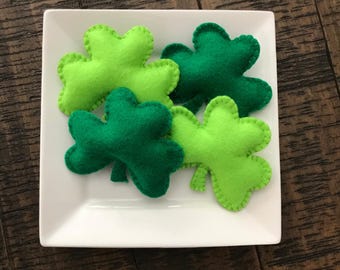 Shamrock Handmade St Patrick's Day Felt - Clovers - Tier Tray Decorations