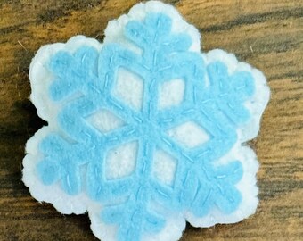 Snowflake Felt Handmade Tier Tray Decorations  - Winter