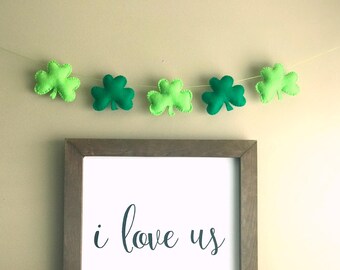 Shamrock Handmade Felt Garland  - Handmade Felt Banner