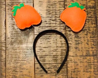 Pumpkin Handmade Felt Headband - Head Bopper - Costume