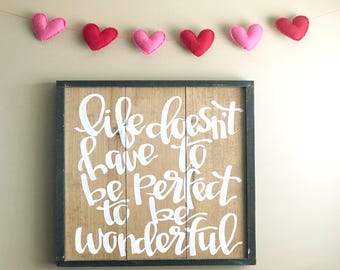 Heart Garland Handmade with Felt - Valentine - Handmade Felt Banner