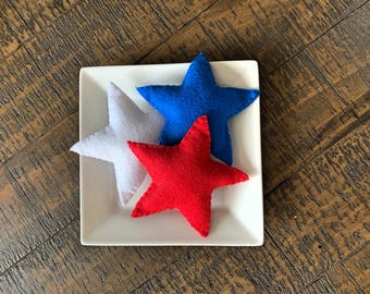 Star Handmade Fel - 4th of July  - Tier Tray Decorations- Ornament