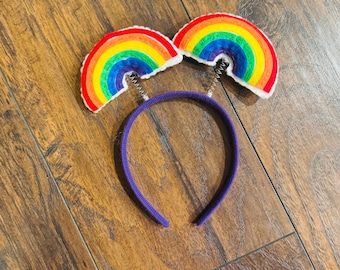 Rainbow Felt  Head Bopper - Head Band - Costume - Hair Accessories