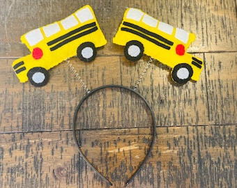 School Bus- Felt Head Bopper - Head Band - Costume - Hair Accessories