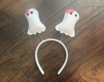 Ghost Handmade Felt Headband - Head Bopper - Costume