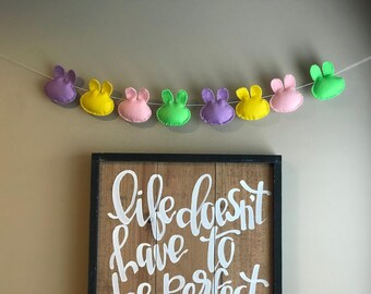 Felt Handmade Bunny Garland - Easter - Handmade Felt Banner - Rabbit