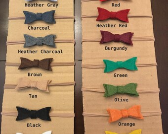 Wool Felt Nylon Headband - Handmade