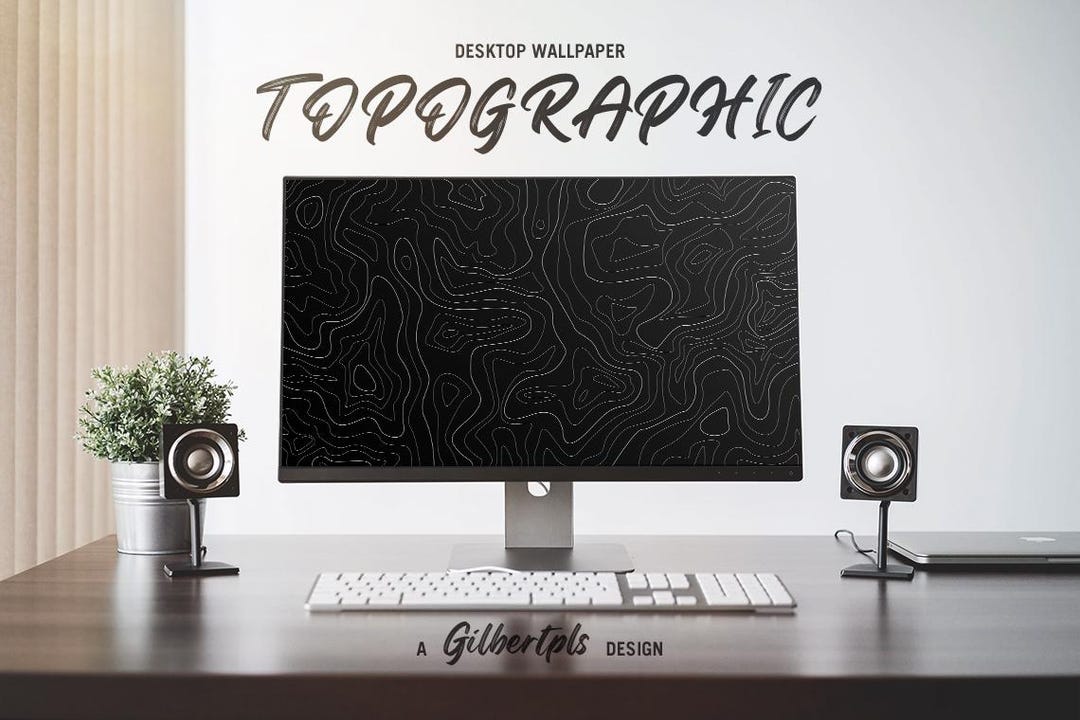 Topographic Collection Desktop Wallpaper Digital Design Illustration ...