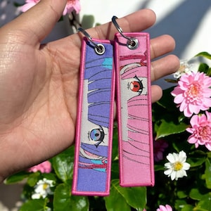 Anime Embroidered Keychain - Double Sided Jet Tag