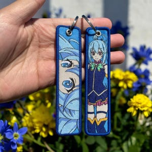 Anime Embroidered Keychain - Double Sided Jet Tag