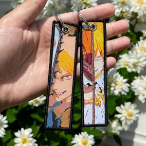 Anime Embroidered Keychain - Double Sided Jet Tag