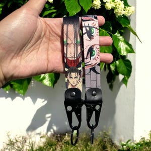 Anime Keychain Strap - Durable Anime Keyring Lanyard