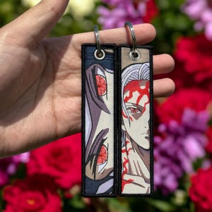 Anime Embroidered Keychain - Double Sided Jet Tag