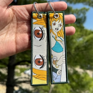 Anime Embroidered Keychain - Double Sided Jet Tag