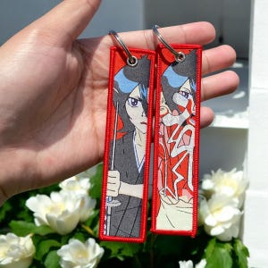 Anime Embroidered Keychain - Double Sided Jet Tag