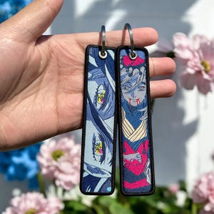 Anime Embroidered Keychain - Double Sided Jet Tag