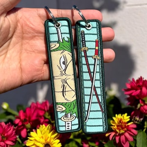 Anime Embroidered Keychain - Double Sided Jet Tag