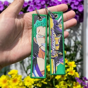 Anime Embroidered Keychain - Double Sided Jet Tag