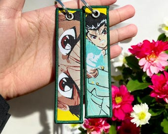 Anime Keychain - Double Sided Embroidered Jet Tag