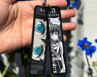 Anime Keychain - Double Sided Embroidered Jet Tag