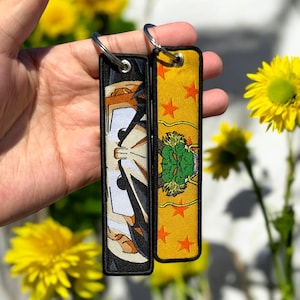 Anime Embroidered Keychain - Double Sided Jet Tag