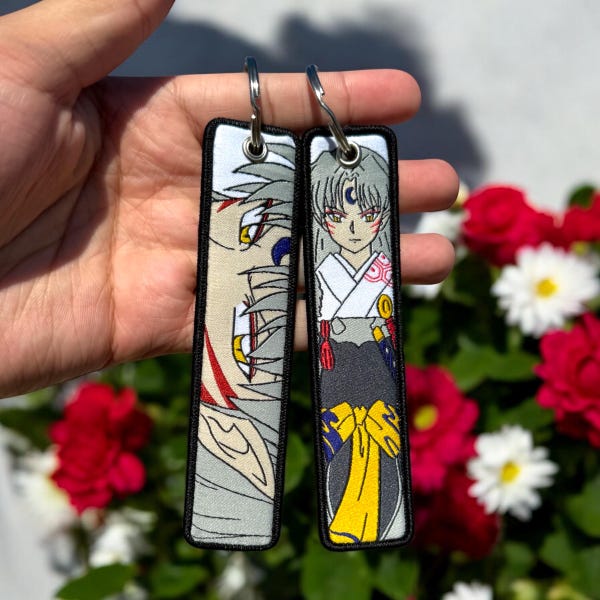 Anime Embroidered Keychain - Double Sided Jet Tag