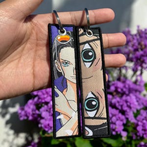 Anime Embroidered Keychain - Double Sided Jet Tag