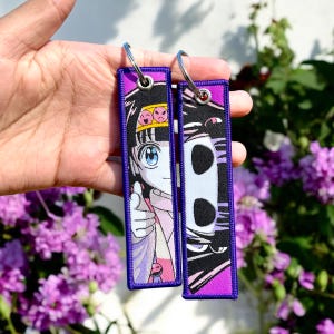 Anime Embroidered Keychain - Double Sided Jet Tag