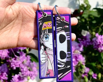 Anime Keychain - Double Sided Embroidered Jet Tag