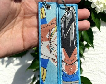 Anime Keychain - Double Sided Embroidered Jet Tag