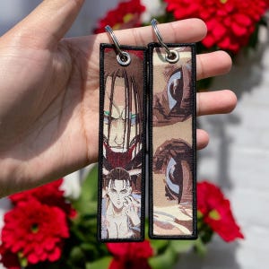 Anime Embroidered Keychain - Double Sided Jet Tag