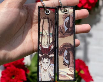 Anime Keychain - Double Sided Embroidered Jet Tag