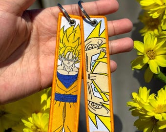 Anime Keychain - Double Sided Embroidered Jet Tag