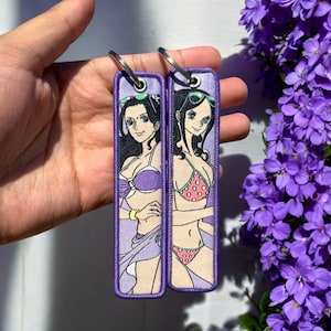 Anime Embroidered Keychain - Double Sided Jet Tag