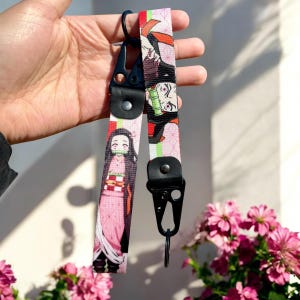 Anime Keychain Strap - Durable Anime Keyring Lanyard