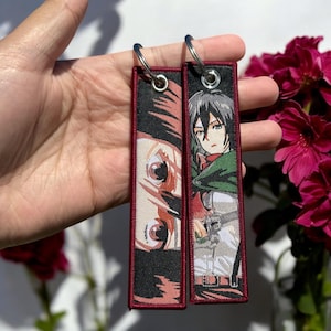 Anime Embroidered Keychain - Double Sided Jet Tag