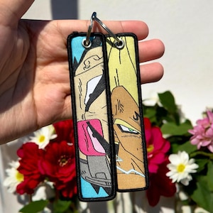 Anime Embroidered Keychain - Double Sided Jet Tag