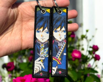 Anime Keychain - Double Sided Embroidered Jet Tag