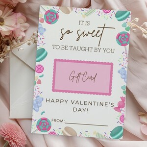 Valentijnsdag cadeaukaarthouder voor leraar, MDO-lerarenkaart, zondagsschoolcadeau leraar, V-Day leraar cadeau, digitale cadeaukaarthouder