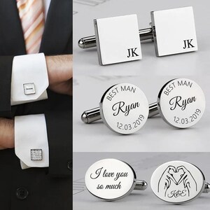 Manschettenknöpfe mit Gravur • Erinnerungsgeschenk • Gravur Manschettenknopf • Geschenk für Ihn • Manschettenknopf Set • Individuelle Manschettenknöpfe