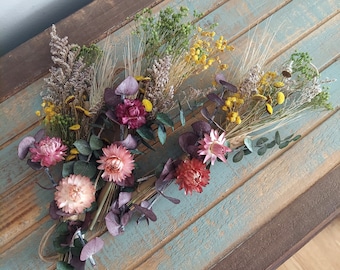 Mini Dried Flower Wall Hanging – Handmade Floral Decor