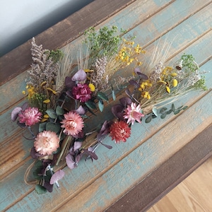 Mini Floral Wall Hanging - Eucalyptus Wall Hanging - Floral Wall Hanging - Dried Floral Wall Hanging - Dried Flowers