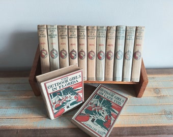 Antique Book Set - The Outdoor Girls - Instant Antique Book Collection - Laura Lee Hope - Set of 13 Antiquarian Books