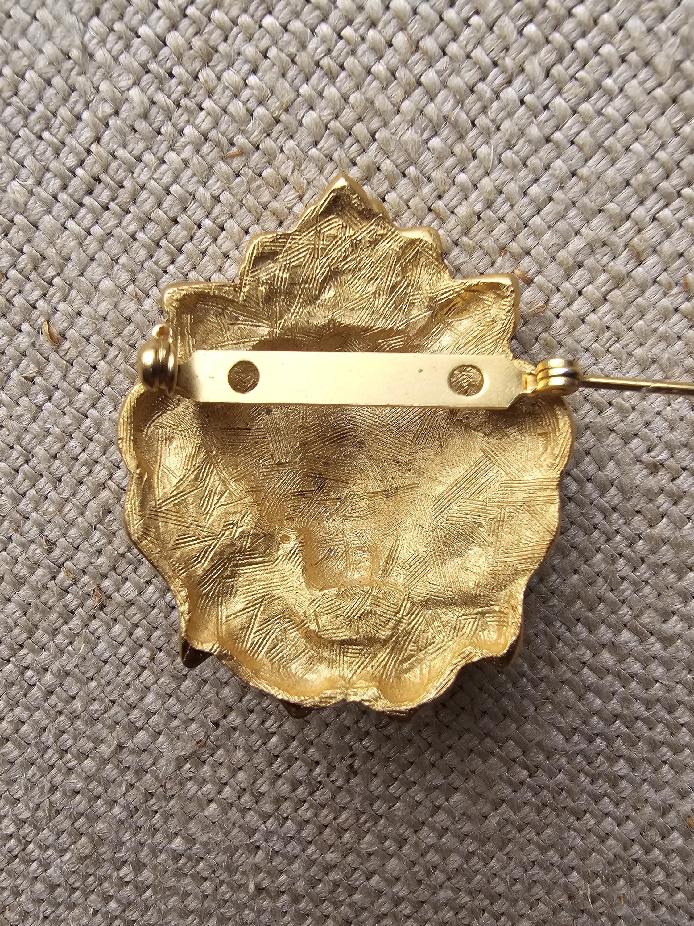Vintage Matte Gold Tone Lion Head Brooch - 3D Leo Zodiac Pin - Etsy