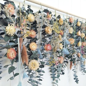 READY TO SHIP - Wildflower Wall Hanging - Dried Flowers - Eucalyptus Wall Hanging - Floral Wall Hanging - Wildflowers