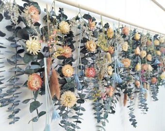Wildflower Wall Hanging - Dried Flowers - Eucalyptus Wall Hanging - Floral Wall Hanging - Wildflowers